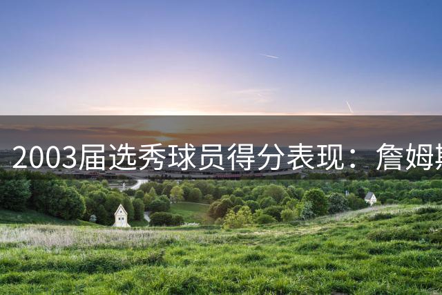 2003届选秀球员得分表现：詹姆斯单场30+场次大幅领先